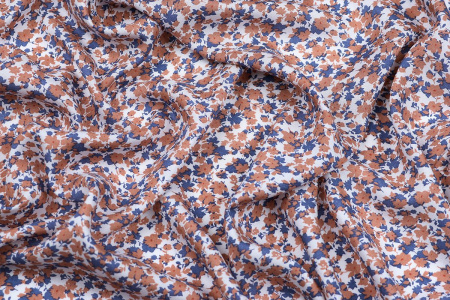 Ткань плательно-блузочная штапель, Maks Style, вискоза 100%, цветочный принт, арт. MS- 1197 D-27