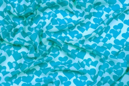 Ткань плательно-блузочная шифон, Maks Style, сердечки арт. SI- 2493-16 D-1 125577 C-3