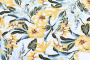 Ткань плательно-блузочная штапель, Maks Style, вискоза 100%, белый цветочный принт, арт. MS-1226 D-26 С-1