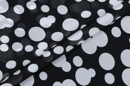 Ткань плательно-блузочная шифон, Maks Style, горох, арт MS- 1166 D-888 C-1