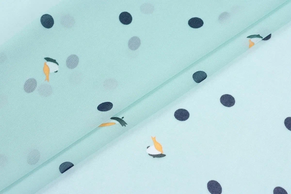 Ткань плательно-блузочная шифон, Maks Style, горох, арт MS- 1241 D-B09Z3392 C-4