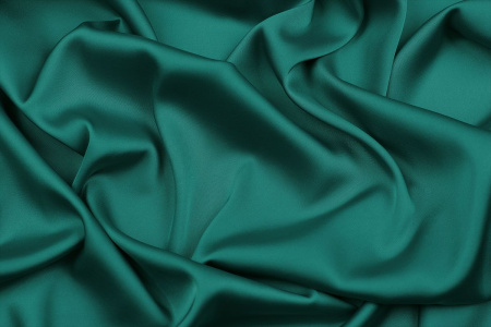 Ткань плательно-блузочная однотонная Армани шелк, Maks Style, цвет темно-зеленый, арт 1132 D-43