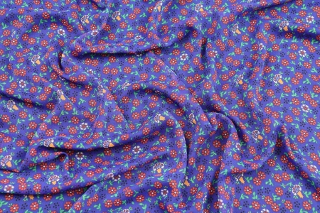 Ткань плательно-блузочная шифон, Maks Style, цветочный принт, арт. MS- 1127 D-10 C-1