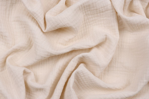 Ткань плательно-блузочная муслин однотонный, Maks Style, хлопок 100%, цвет бежевый, арт. 1162 D-3