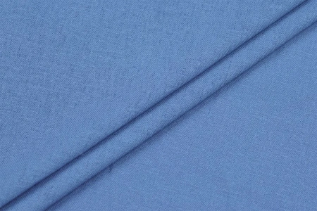 Ткань плательно-костюмная лён вискоза однотонная, Maks Style, цвет синий, арт. MS- 1161 D-8