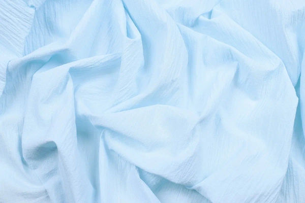 Ткань плательно-блузочная марлевка однотонная, Maks Style, хлопок 100%, цвет голубой, арт. 1114 D-6