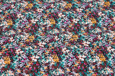 Ткань плательно-блузочная штапель, Maks Style, вискоза 100%, абстракция разноцветная, арт. MS-1237 D-LZD621086 С-3