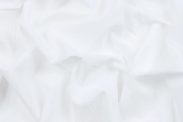 Ткань плательно-блузочная марлевка однотонная, Maks Style, хлопок 100%, цвет белый, арт. 1114 D-2