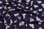Ткань плательно-блузочная штапель, Maks Style, вискоза 100%, цвет ткани темно-синий, цветочный принт, арт. MS- 2201 D-1