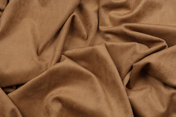 Ткань костюмная замша однотонная, Maks Style, цвет коричневый, арт. MS- 3248 D-2
