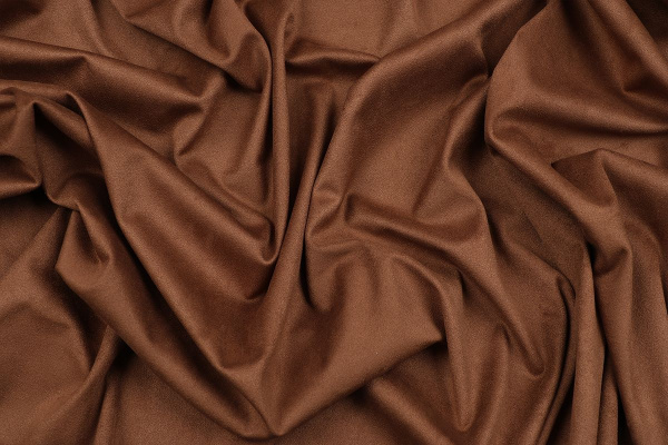 Ткань костюмная замша однотонная, Maks Style, цвет коричневый, арт. MS- 3248 D-14