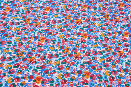 Ткань плательно-блузочная штапель, Maks Style, вискоза 100%, цветочный принт акварель, арт. MS-1237 D-LZD621048 С-2