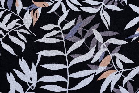 Ткань плательно-блузочная шифон, Maks Style, листья, арт MS- 1235 D-B04H5125 C-1