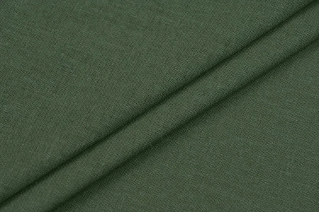 Ткань плательно-костюмная лён вискоза однотонная, Maks Style, цвет оливковый, арт. MS- 1161 D-11